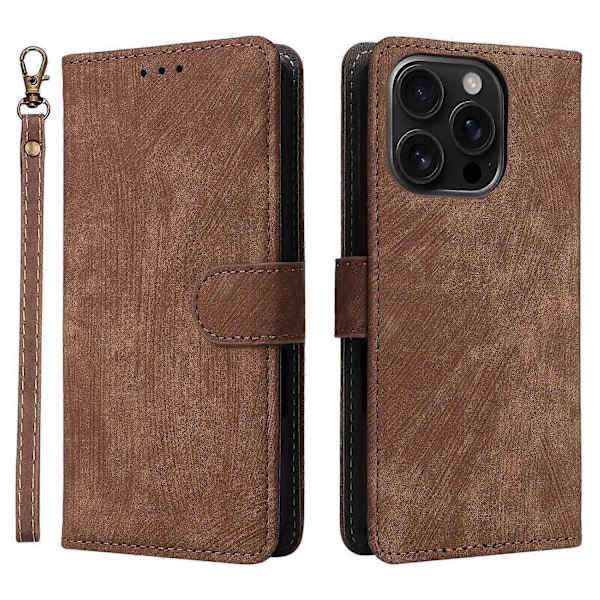 Plånboksfodral för iPhone 16 Pro Max med RFID-skydd, PU-läderfodral med ställ Multicolor Style D