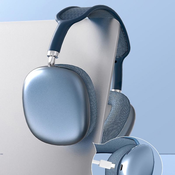 P9 Langattomat Bluetooth-kuulokkeet mikrofonilla, melua vaimentavat kuulokkeet, stereoäänikuulokkeet, urheilu- ja pelikuulokkeet, tukevat TF-korttia 2 silver