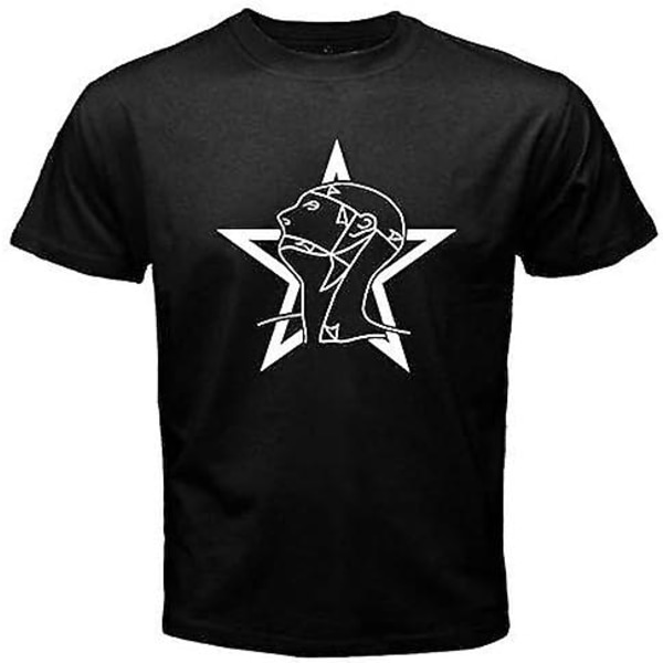 Uusi The Sisters Of Mercy Logo Rock Band miesten valkoinen musta T-paita koko S - 3xl Black L
