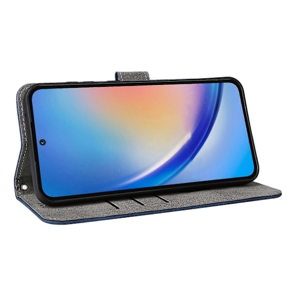 Læder Wallet Case med RFID-blokering til Samsung Galaxy A35 5G - Grøn Multicolor Blue