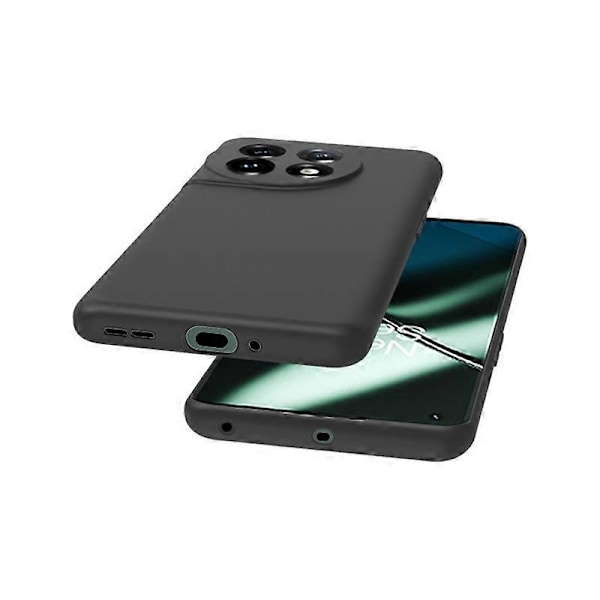 Til OnePlus 11 5G Mat Sort TPU Telefon Cover Stødsikkert Anti-Ridse Bagside