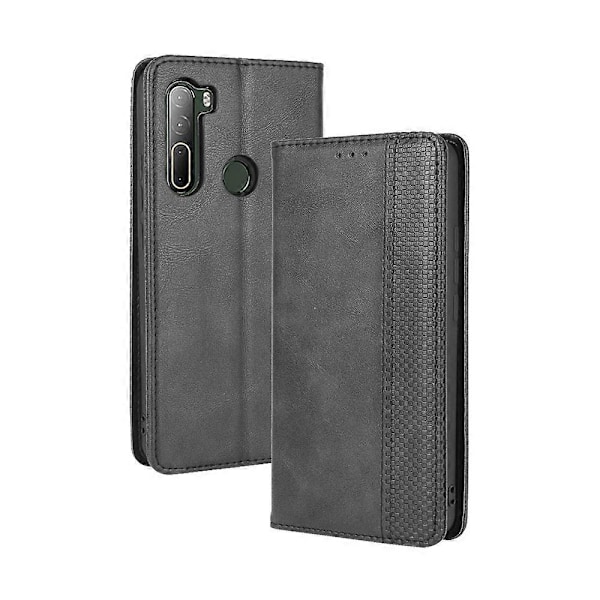 Vintage Stil Tegnebog Læder Stand Case til HTC U20 5G (2020)