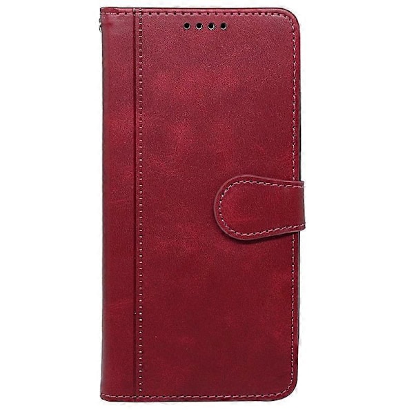För OnePlus Ace 5 5G/Ace 5 Pro 5G Fodral Kalvtextur Läder Ställ Bok Stil Telefonskydd - Svart Multicolor Red