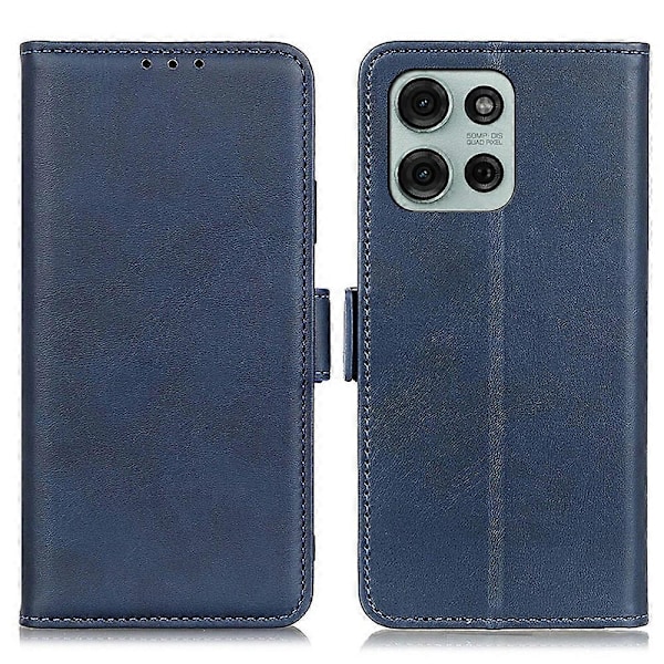 Til Motorola Moto G75 5G Etui Stativ Kohud Tekstur PU Læder Telefon Cover Multicolor Style D