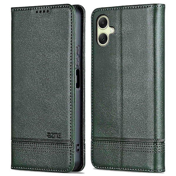 AZNS Samsung Galaxy A06 -kotelo, lehmännahkajäljitelmä PU-nahkainen lompakkokotelo- Multicolor Green