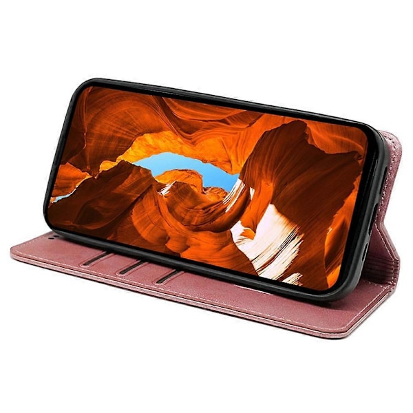 Honor Magic7 Pro 5G -kotelo, piilotettu magneettisuljin, vasikannahkainen puhelinkuori Multicolor Rose Gold