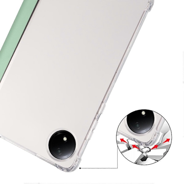 Fodral för Xiaomi Redmi Pad SE 4G 8,7 tum med pennhållare, tri-vikbart stativ, PU-läder + TPU-surfplattsskydd Multicolor Matcha Green