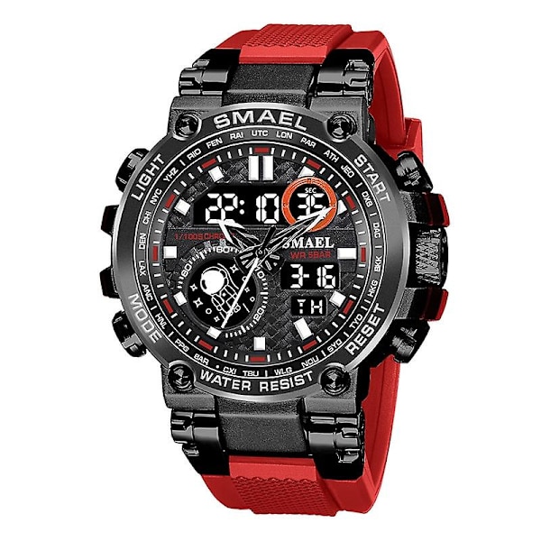Sma 1803b utomhus vattentät legering watch svart guld Red