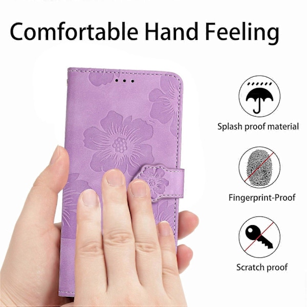 Til Samsung Galaxy A42 5G Blomstermønster Telefon Stand Case PU Læder Wallet Cover Multicolor Style B