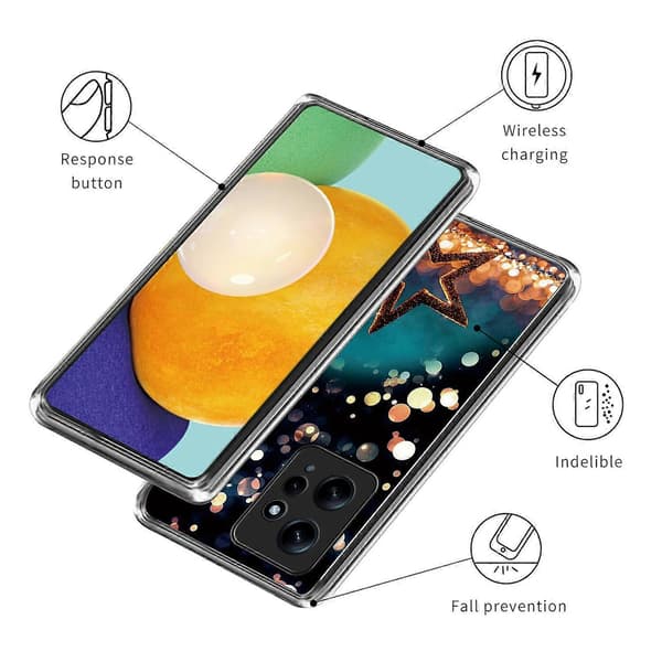 Blød TPU-etui med mønstertryk til Xiaomi Redmi Note 12 4G Multicolor Five-Pointed Star