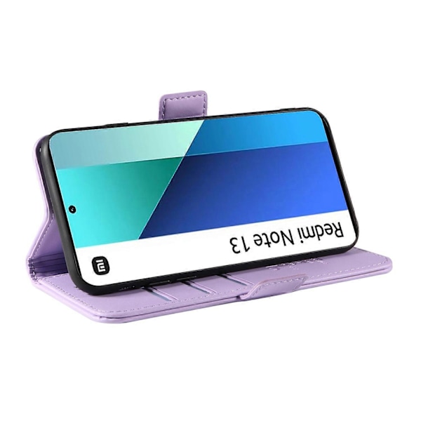 YIKATU YK-003 Læder Wallet Case med Magnetisk Side Lukning til Xiaomi Redmi Note 13 4G Multicolor Light Purple