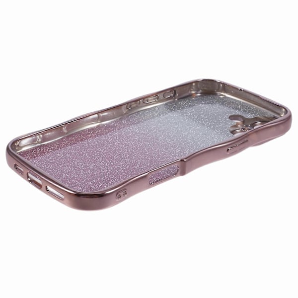 iPhone 16 -kotelo Gradient Glitter TPU -puhelinkuori sähköpinnoitetulla kiharakehyksellä Multicolor Style C