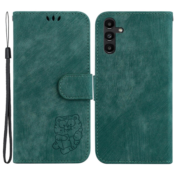 För Samsung Galaxy A13 5g Imprinted Pu-läderfodral Cover Phone case Green