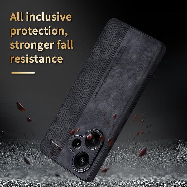 Märkt Pu-läder + Tpu case för Xiaomi Redmi Note 13 Pro+ Green