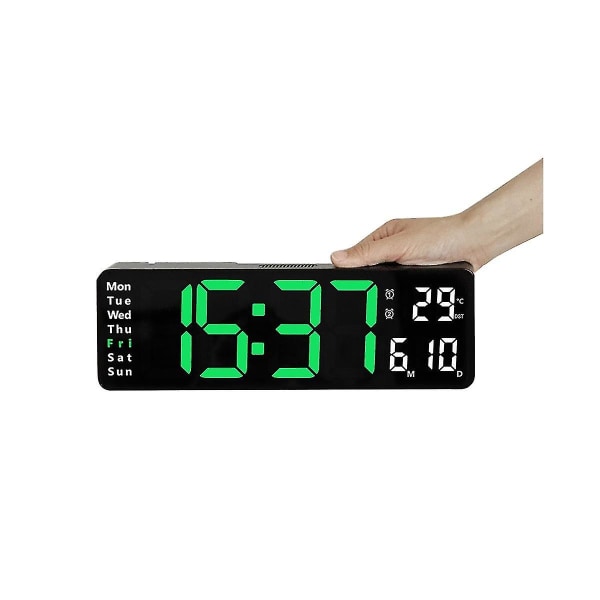 13 tommer LED Digitalt C Fjernbetjent Bord Alarm C Uge R Automatisk Di