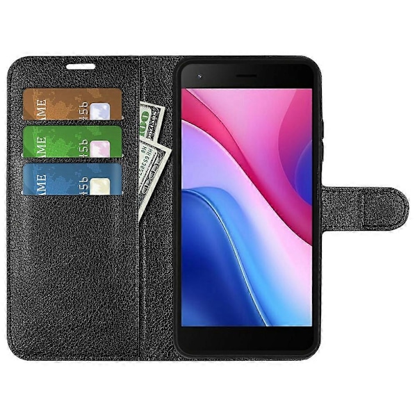 För ZTE Blade A35 Lite Fodral Litchi Textur Stötsäkert Läder Plånbok Telefonfodral - Grön Multicolor Black