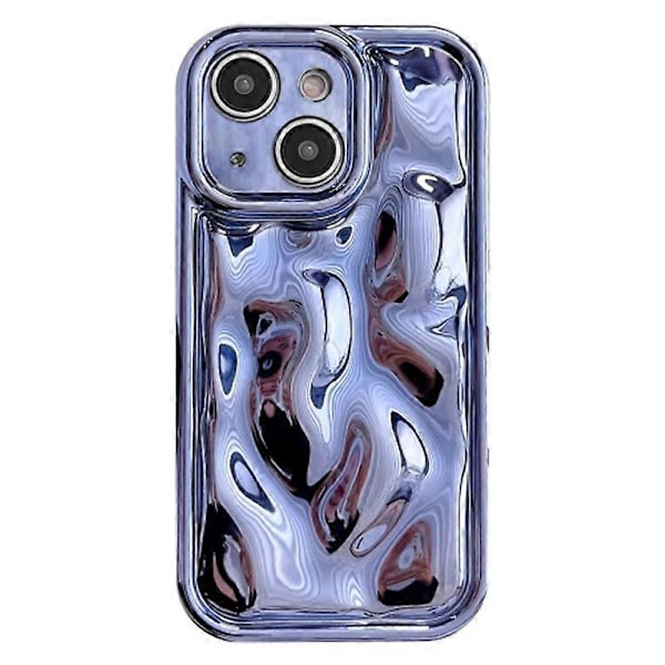 För iPhone 15 Skal Elektropläterad Meteorit Textur Mjukt TPU Telefonskal Multicolor Style B