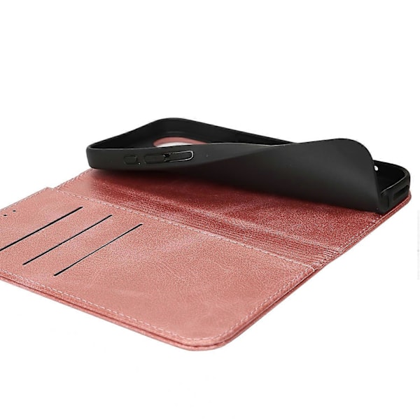 PU-læder kalveskinds tekstureret magnetisk lukning smartphone cover til iPhone 16 Plus Multicolor Style H