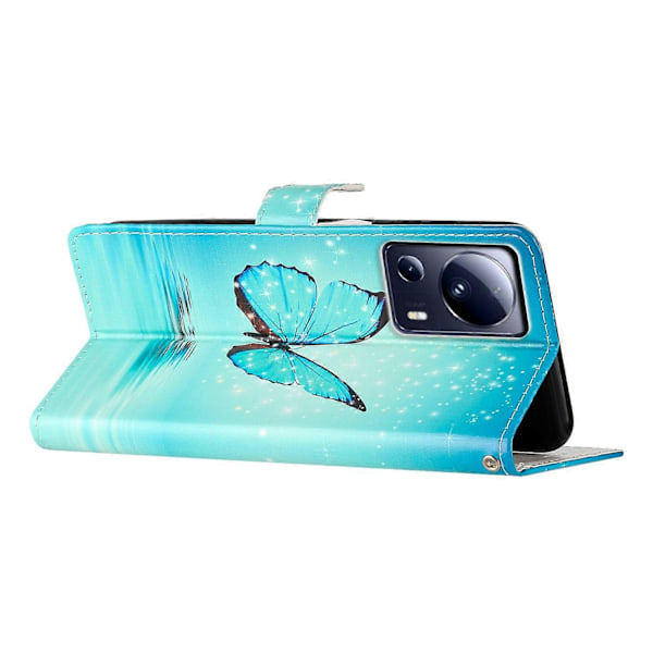 Til Xiaomi 13 Lite/Civi 2 5G Mønsterprint Telefoncover PU Læder Stand Wallet Case med Rem