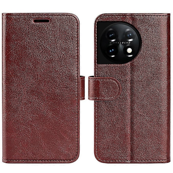 För OnePlus 11 5G Fullständigt Skydd PU Läder Magnetiskt Telefonfodral Ställ Plånbok Flip Telefon Skydd Multicolor Style D