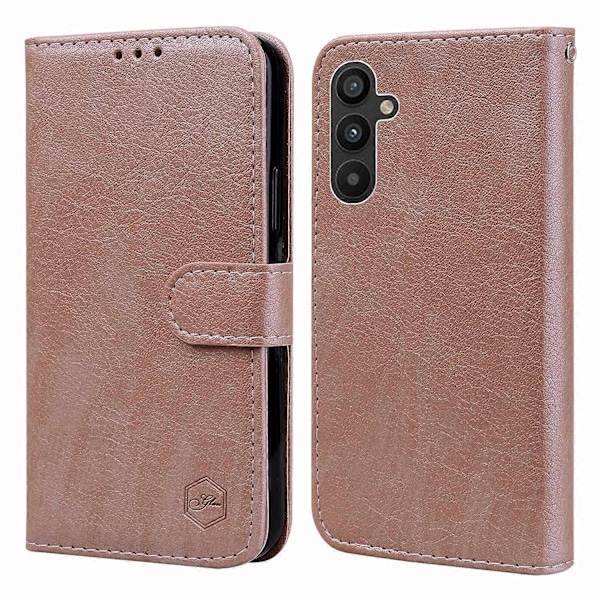 Til Samsung Galaxy A34 5G Fuld Beskyttelse Ensfarvet PU Læder Wallet Case Mobiltelefon Stand Cover Multicolor Style D