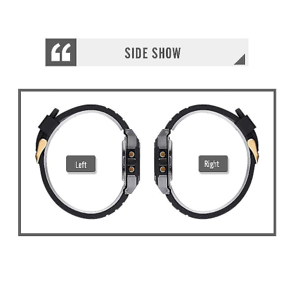 Skmei 1683 LED Digital Display Elektronisk Ur Black Gold and White