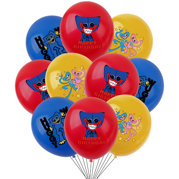 Nya 9st Poppy's Playtime Födelsedagsdekoration Tillbehör Latexballonger
