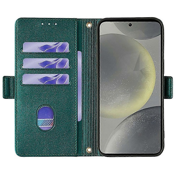 Læder Wallet Case med RFID-blokering og stativfunktion samt håndrem til Samsung Galaxy S25 Multicolor Style F