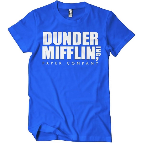 Dunder Mifflin Inc. Logo T-shirt herr - vuxen, 3xl Blue XL