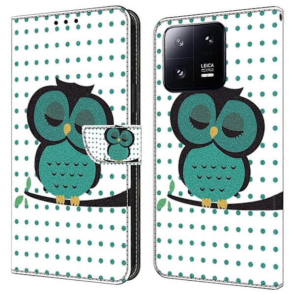 Wallet Case til Xiaomi 13 Pro 5G Etui Mønsterprint Læder Flip Telefon Cover Multicolor Style J