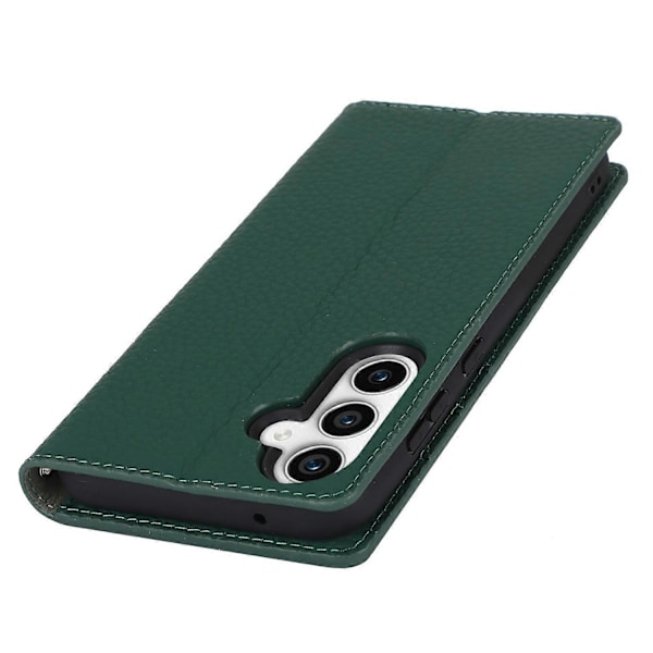 För Samsung Galaxy S23 FE Fodral Läderstruktur Äkta Läder Mobilskal med Rem Multicolor Style C