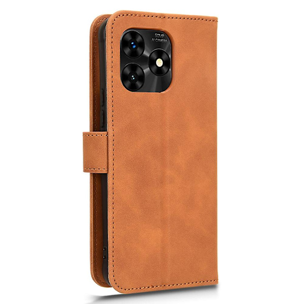 För Umidigi G5 Mecha Case Pu Läder anti-scratch Telefonskydd med plånbok och stativ Brown