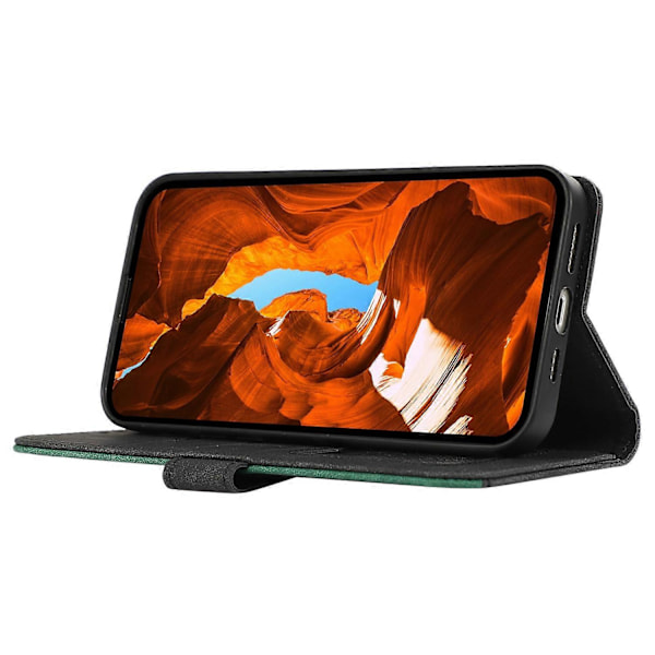 Fodral för Xiaomi 14T Pro Färgskarvning Läder Flip Telefonfodral RFID-blockering Multicolor Style C