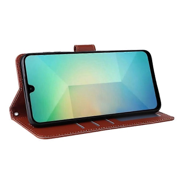 Plånboksfodral med Ställ för Samsung Galaxy A26 5G, PU Läder Telefonskal - Svart Multicolor Brown