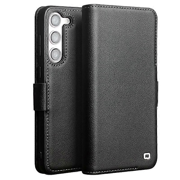 QIALINO Samsung Galaxy S23+ -kotelo aitoa lehmännahkaa, lompakkotelineellä Multicolor Style A