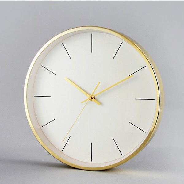 Væg Ur Minimalistisk Europæisk Stil Rund Bærbar Moderne til Hjem Soveværelse Kontor Gold