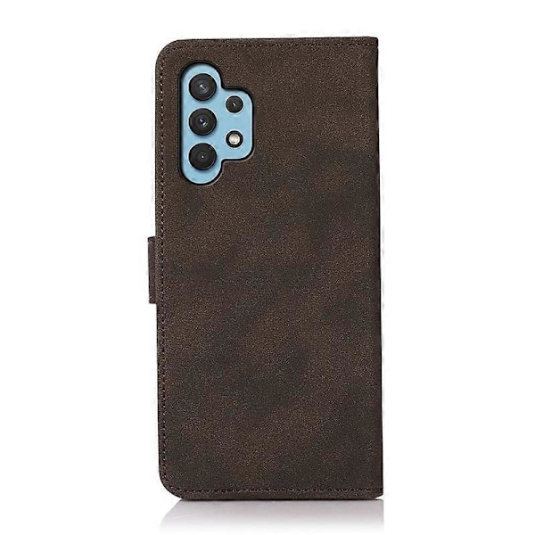 KHAZNEH Tekstureret Læder Telefon Cover Stand Case med Wallet Design til Samsung Galaxy A32 4G (EU