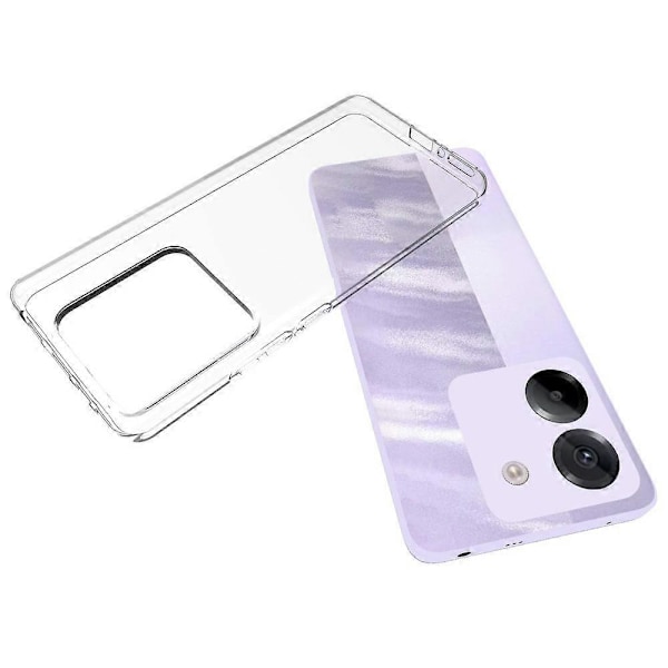 För Xiaomi Poco M7 Pro 5G Transparent Telefonfodral Vattenmärkesresistent TPU Baksida