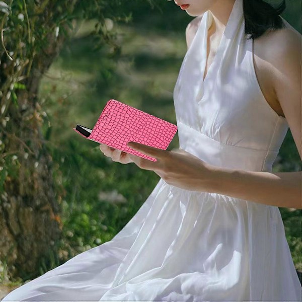 Samsung Galaxy S23+ -puhelimelle krokotiilinnahkajäljitelmä PU-nahkainen jalustakotelo lompakolla ja rannehihnalla Multicolor Style C