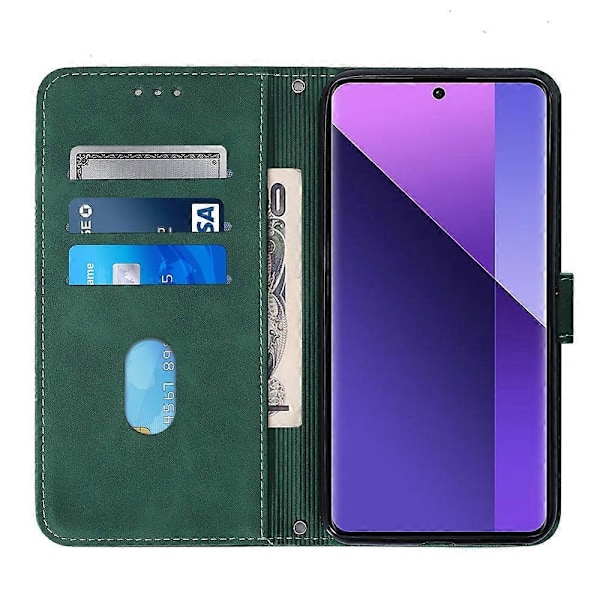 YB Imprinting Series-1 Fodral för Xiaomi Redmi Note 13 Pro+ 5G Plånbok Läder Linjemönster Telefonskal Multicolor Style F