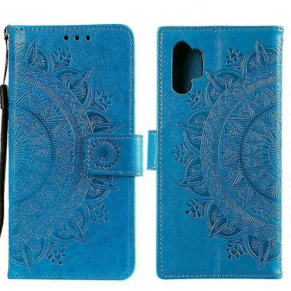 Præget Mandala Blomst Tegnebog Læder Etui med Rem til Samsung Galaxy A32 4G (EU Version) Multicolor Style B