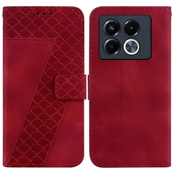 Stand Case til Infinix Note 40 5G med 7-formet mønster, præget læder telefoncover Multicolor Style E