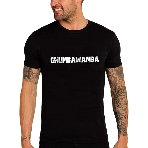 Grafisk t-shirt för män Chumbawamba miljövänlig begränsad upplaga kortärmad t-shirt Vintage födelsedagspresent Nyhet Black M