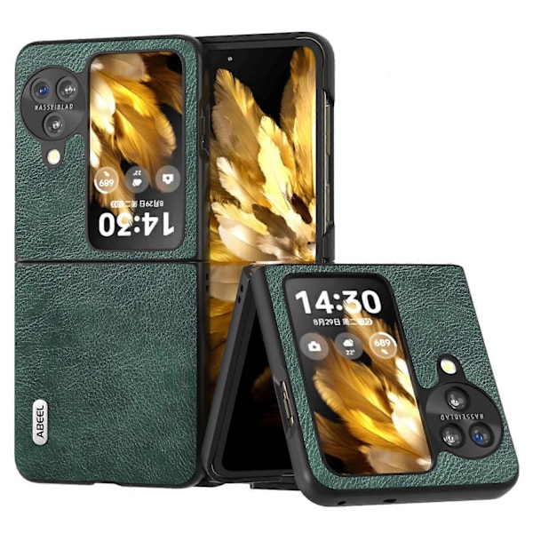 För Oppo Find N3 Flip 5G PU Läder+Hårt PC Skal Slimmad Skyddande Mobilskal Multicolor Style D
