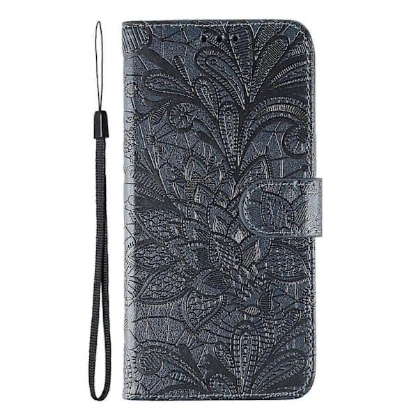 Xiaomi 14T Pro -kotelo pitsikukkainen PU-nahkainen lompakkokotelo Multicolor Dark Blue
