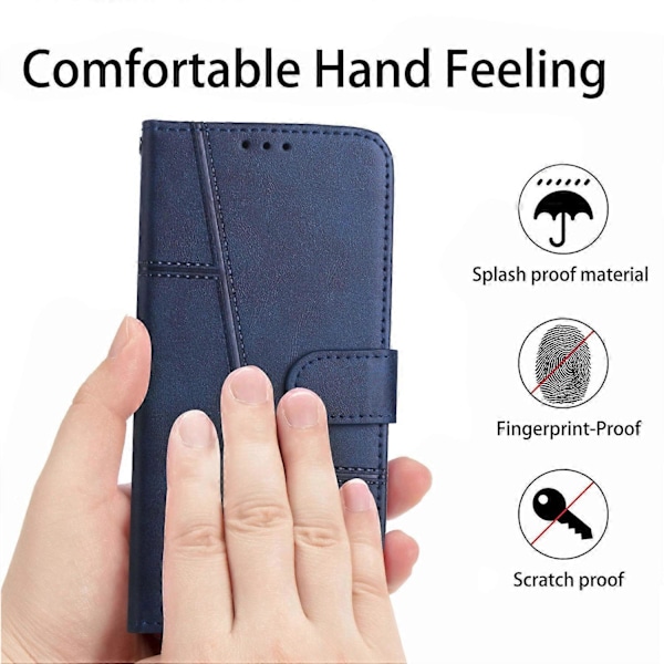 Til Oppo A58 4G Etui Stødsikkert Wallet PU Læder Stativ Magnetisk Telefon Cover Multicolor Style D