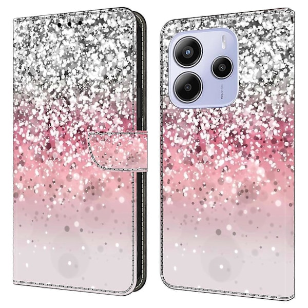 Xiaomi Redmi Note 14 5G Kotelo Magneettilukolla 3D Kuvio Nahkainen Lompakko Puhelinkotelo Multicolor Gradient