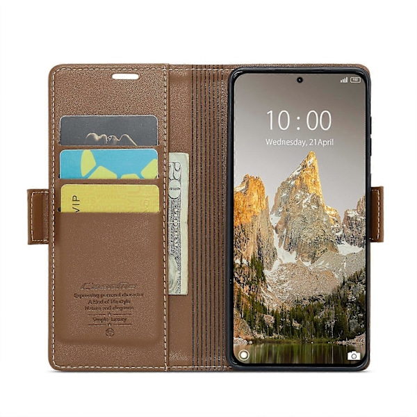 Til Xiaomi 14T Pro Case CASEME 023 Serie RFID Blokerende Blankt Stativ Telefon Cover Multicolor Style C