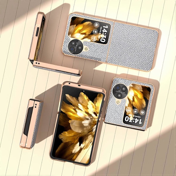 Til Oppo Find N3 Flip 5G Etui Rhinestone Tekstur Elektroplettering Telefoncover Multicolor Style D