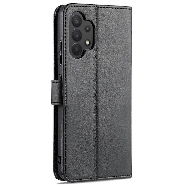 AZNS PU Läder Plånboksfodral Ställ Telefonskal för Samsung Galaxy A32 4G (EU Version) Multicolor Style B